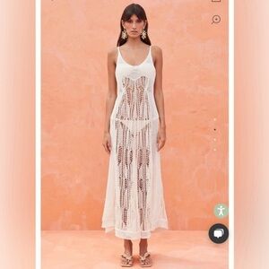 Cult Gaia Vickie Crochet Sun Dress coverup size small NEW